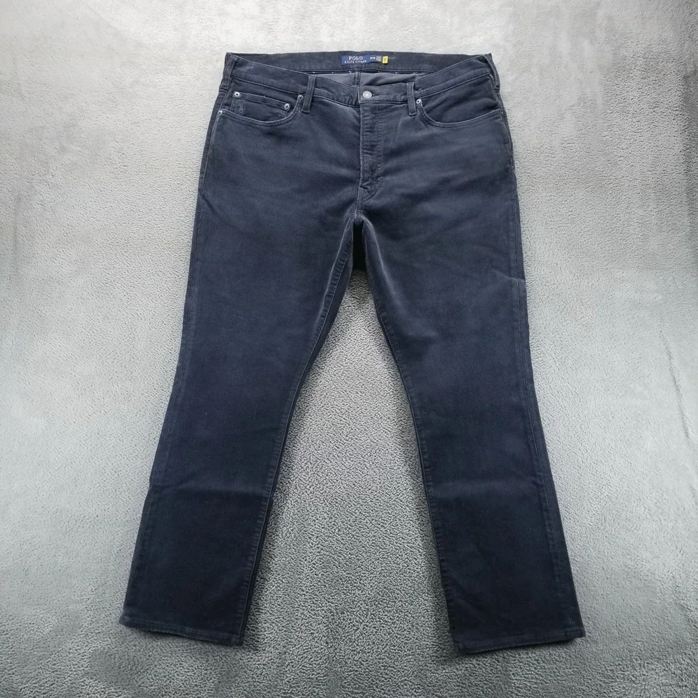 Polo Ralph Lauren Jeans Mens 38x30‎ Blue Varick Slim Straight Dark Wash
